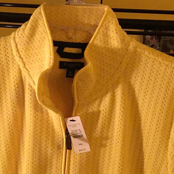 Talbots yellow fleece 1/4 zip pullover - Picture 4 of 4